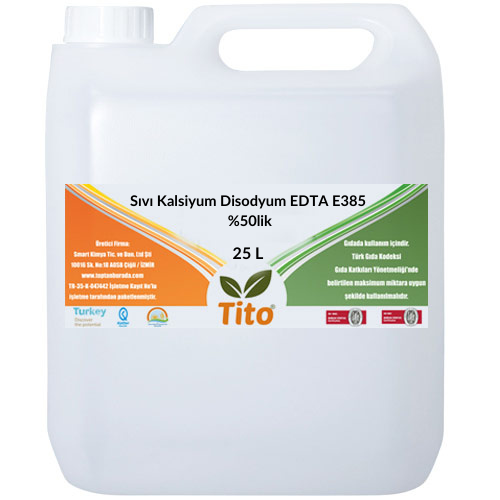 Kalsiyum Disodyum EDTA E385 %50lik 25 litre