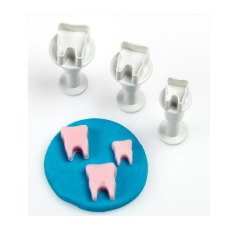 Mini Diş Basmalı Enjektörlü Kurabiye Kalıb 3 Adet