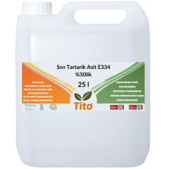 Sıvı Tartarik Asit E334 %50lik 25 litre