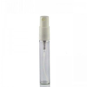 Şeffaf Cam Şişe Tester Parfüm Şişesi Beyaz Kapaklı 5 ml 10 Adet