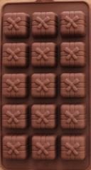 Fiyonklu Hediye Paketi Silikon Kalıp Çikolata Muffin Sabun Kokulu Taş Mum Epoksi Kalıbı 15 Delikli