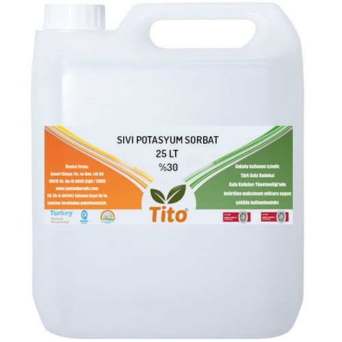 Sıvı Potasyum Sorbat E202 25 litre %30luk
