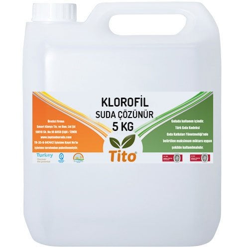 Klorofil Gıda Renklendiricisi Sıvı Suda Çözünür %1'lik E141ii 5 kg