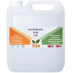 Sıvı Sitrik Asit Çözeltisi %50lik E330 25 kg