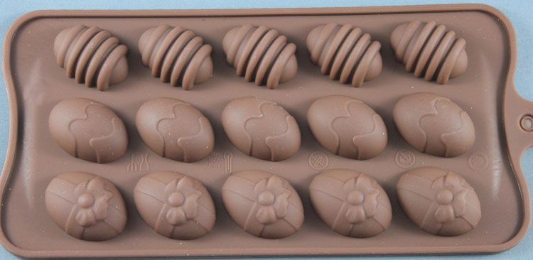 Yumurta Silikon Kalıp Çikolata Sabun Kokulu Taş Mum Epoksi Kalıbı 15 Delikli