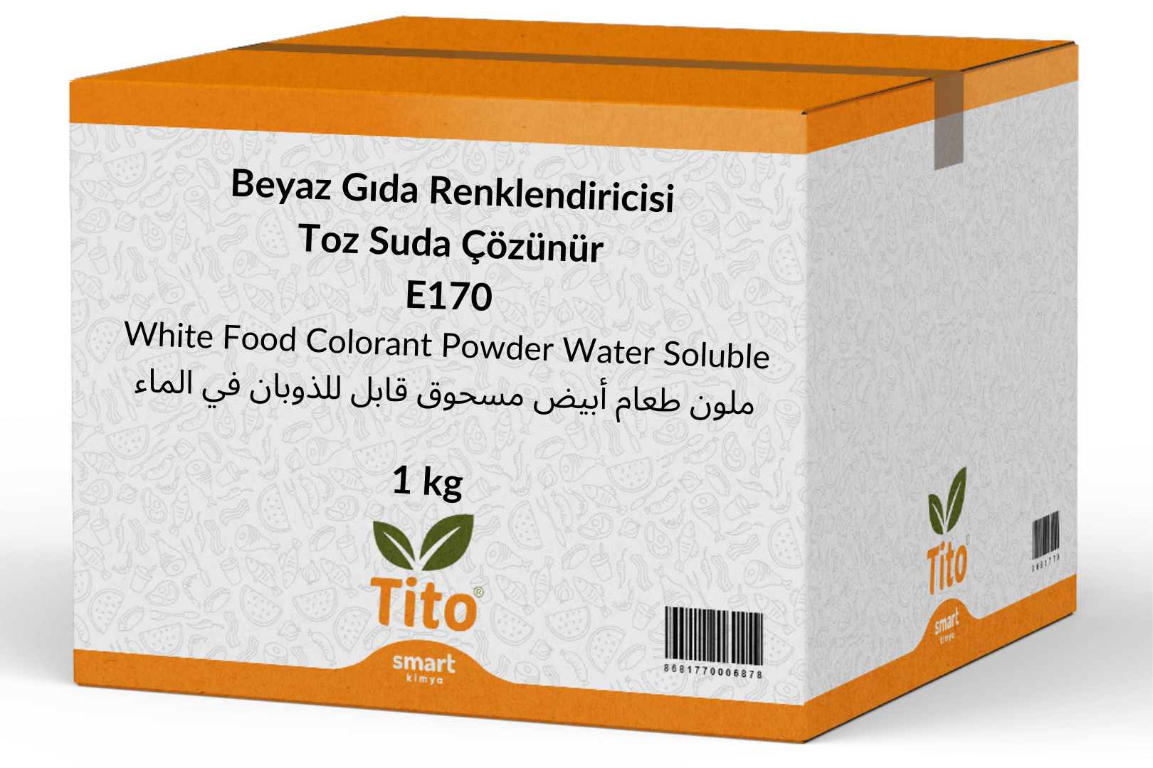 Beyaz Gıda Renklendiricisi Toz Suda Çözünür  E170 1 kg