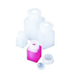 HDPE Şişe, Kare, Taksimatlı, Contalı Kapak, 100 ml