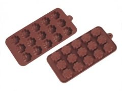 Yonca Silikon Kalıp Çikolata Muffin Sabun Kokulu Taş Mum Epoksi Kalıbı 15 Delikli