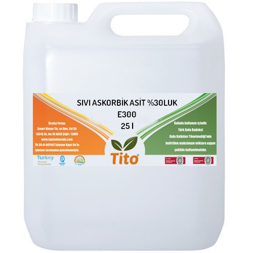 Sıvı Askorbik Asit E300 %30luk 25 litre