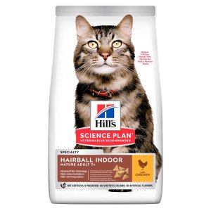 Hills Hairball Indoor Control Mature 7+ Tavuklu Yaşlı Kedi Maması 1,5Kg Skt:06/25