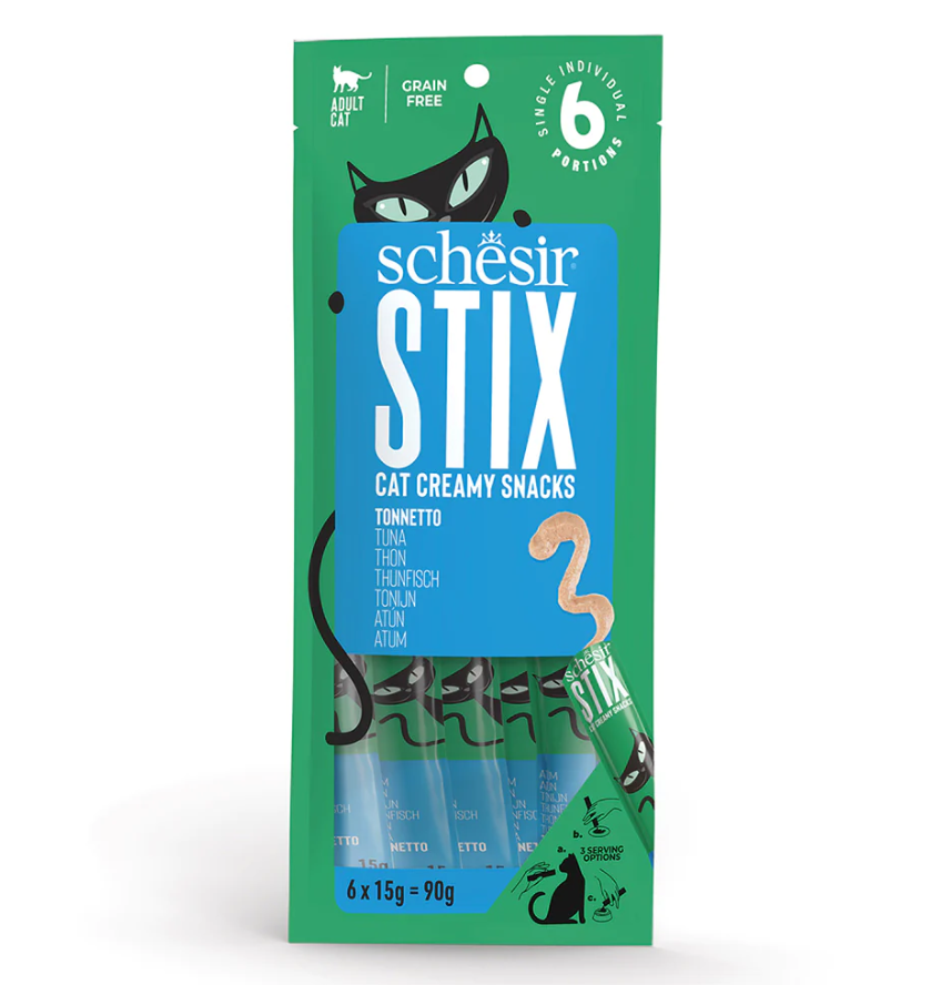 Schesir Stix Cat Creamy Ton Balıklı Kedi Ödülü 12x6x15 Gr Skt:10/25