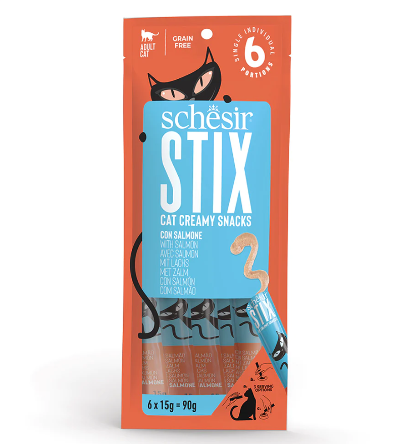 Schesir Stix Cat Creamy Somonlu Kedi Ödülü 12x6x15 Gr Skt:10/25