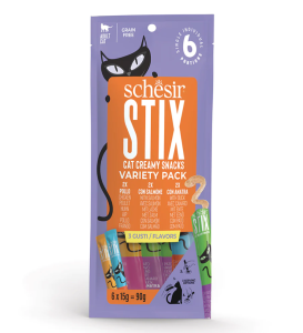 Schesir Stix Cat Creamy Karışık Kedi Ödülü 12x6x15 Gr Skt:11/25