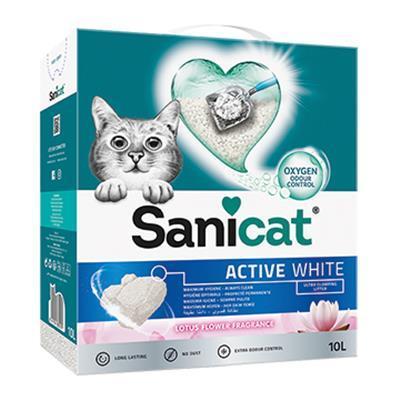 Sanicat Active White Lotuş Çiçeği Kedi Kumu 10 Lt