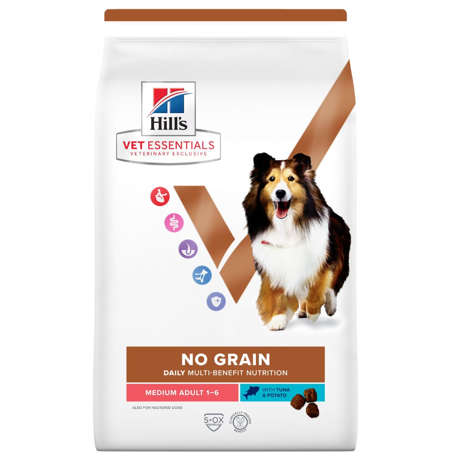 Hills Canine Adult Medium No Grain Tahılsız Tuna Balıklı Ve Patatesli Köpek Maması 10 kg SKT:01/24