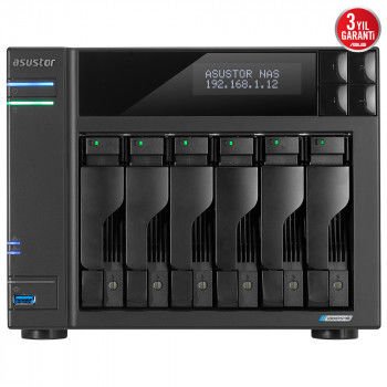 ASUSTOR AS6706T 6 YUVALI 8GB DDR4 NAS DEPOLAMA ÜNİ