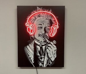 Einstein Neon Tablo | Canvas Neon