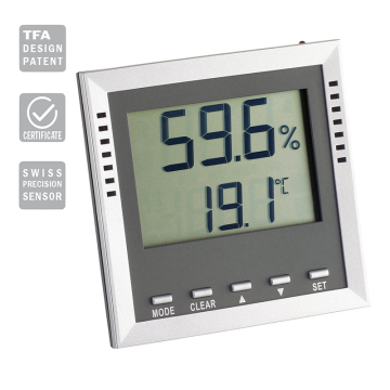 TFA 30.5010 Soğuk Ortam İçin Termo Higrometre Alarm Fonksiyonlu  -40 ºC...+70 ºC / 1... 99% RH