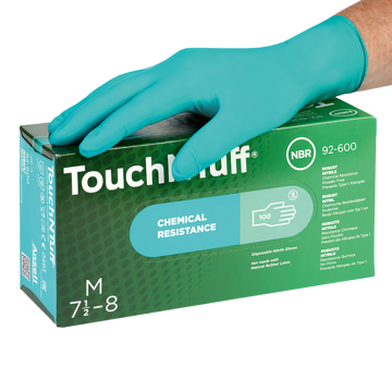 TouchNTuff® 92-600 Kimyasal Sıçrama Koruması için Nitril Eldiven Small (6.5 - 7) 100 Adet/Kutu