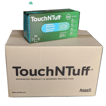 TouchNTuff® 92-600 Kimyasal Sıçrama Koruması için Nitril Eldiven Small (6.5 - 7) 100 Adet/Kutu