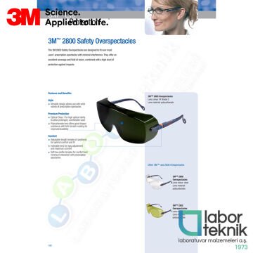 3M™ 2805 Konfor Serisi Koruyucu Gözlük Üstü Kaynak Gözlüğü (Kaynak Tonu 5,0) Lens (Siyah)