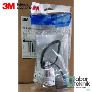 3M™ 2751 Premium Serisi Koruyucu Koruyucu Gözlük AS/AF (Gri)