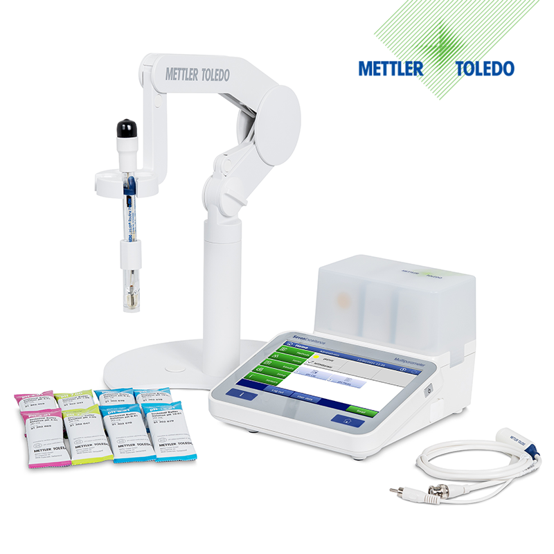 METTLER TOLEDO SevenExcellence™ pH/ION Ölçer S500 Bio Kit InLab Routine Pro-ISM pH Elektrodu ile