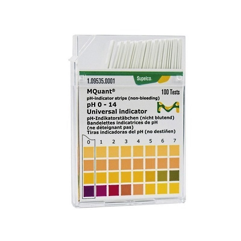 Merck 109535 pH Kağıdı pH 0 - 14, | pH-indicator strips pH 0 - 14 Universal indicator McolorpHast™ (100 Adet/Kutu)