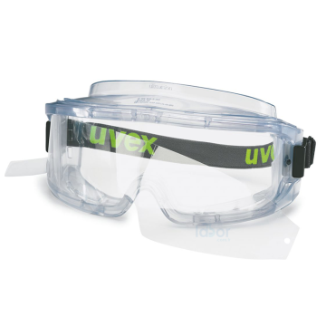 Uvex Ultravision Wide-Vision Goggle Güvenlik Gözlüğü (İki Adet Kaplama Film İle) Kimyasallara Dirençli, Buğulanmaz