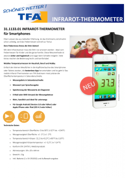 TFA 31.1133.01 İnfrared Termometre Akıllı Telefonlar İçin