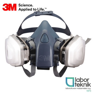 3M™ 7502 Yeniden Kullanılabilir Yarım Yüz Solunum Maskesi - (Orta Boy - M)