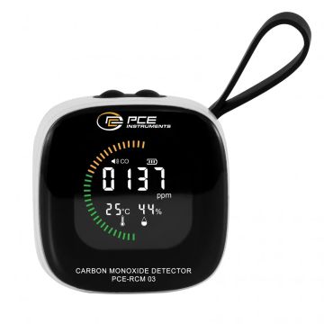 PCE RCM 03 Hava Kalitesi Ölçer CO (Karbonmonoksit), Sıcaklık ve Nem Ölçer 0... 500 ppm / - 10... + 50 °C / %20… %85 RH