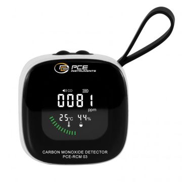 PCE RCM 03 Hava Kalitesi Ölçer CO (Karbonmonoksit), Sıcaklık ve Nem Ölçer 0... 500 ppm / - 10... + 50 °C / %20… %85 RH