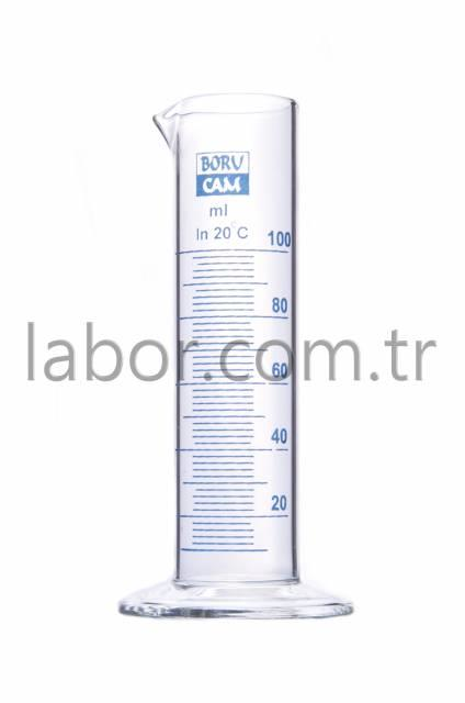 Borucam Kısa Form Cam Mezür 25 ml (Yuvarlak Tabanlı) 25 ml / 1 Adet