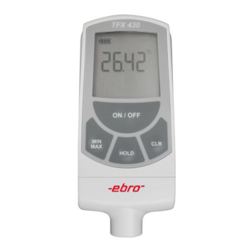 Ebro TFX 430 Saplama Tip Hassas Termometre -100... +500 °C HACCP Onaylı TPX 130 Sıcaklık Sensör ile