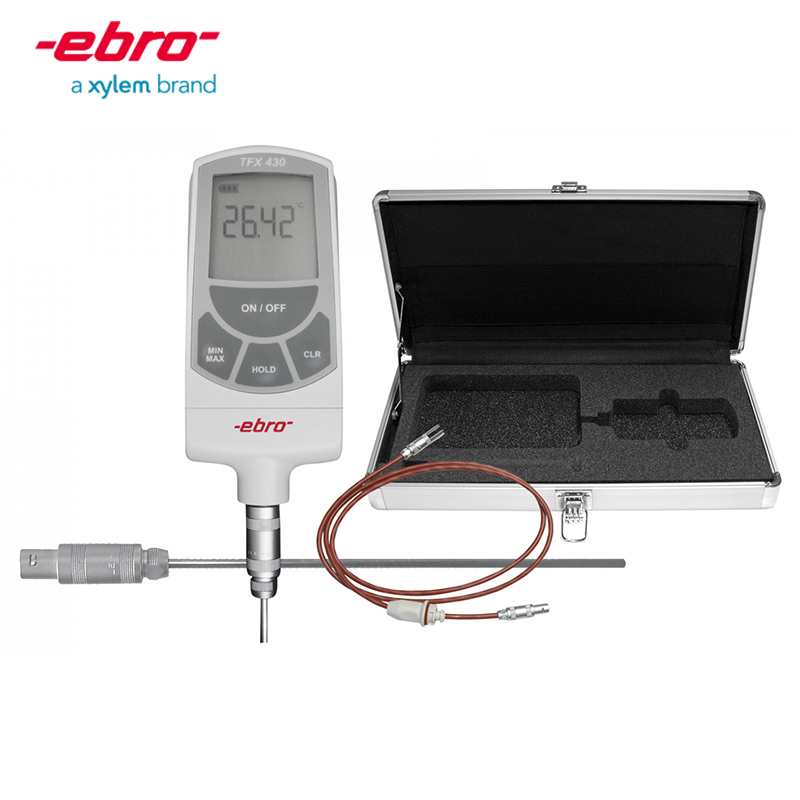 Ebro TFX 430 Saplama Tip Hassas Termometre SET HACCP Onaylı TPX 130 Sıcaklık Sensörü ile