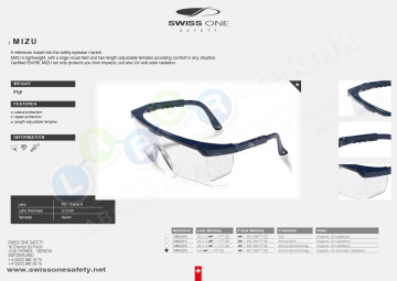 Swissone Safety Mızu Güvenlik Gözlüğü (Açık Renk)
