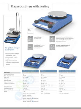 IKA RCT Basic Package Isıtıcılı Manyetik Karıştırıcı ETS-D5 Kontak Termometre İle  20 L/1500 rpm/ 310 °C