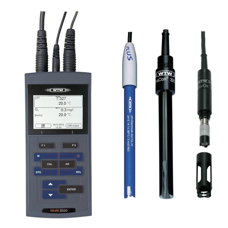 WTW ProfiLine Multi 3320 Set 2 pH, İletkenlik, DO ve İyon Ölçer SenTix 41-3, TetraCon 325-3, CellOx 325-3 ile