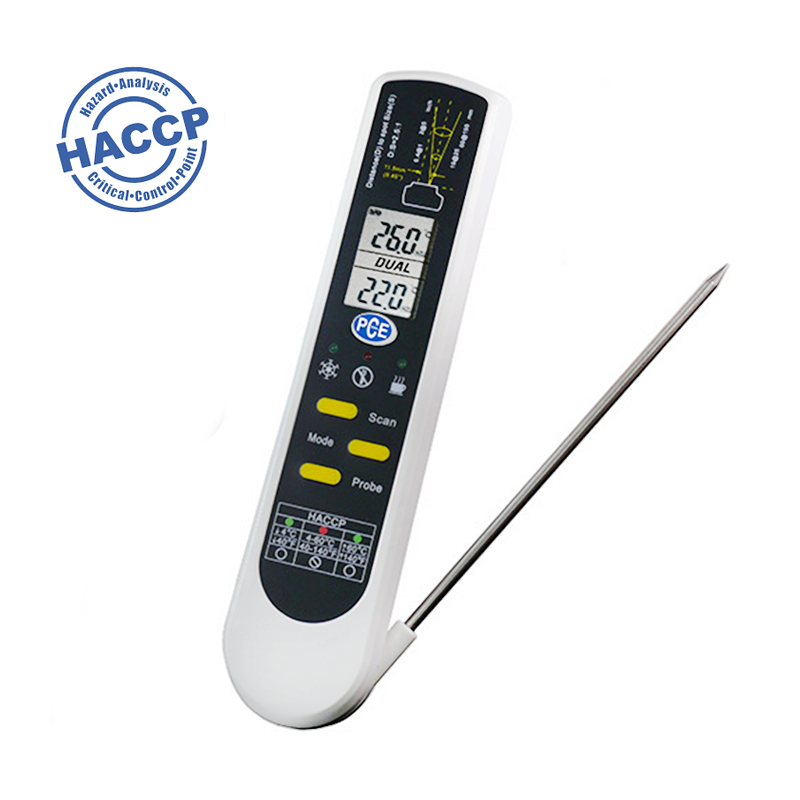 PCE IR100 Saplama ve İnfrared Tip Gıda Termometresi Haccp Onaylı | -55... +330 °C / -33... +220 ºC