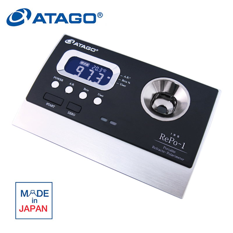ATAGO 5010 RePo-1 Refraktometre/Polarimetre Dönme Açısı, Brix (%), Uluslararası Şeker Ölçeği, Sıcaklık (C°) Ölçer