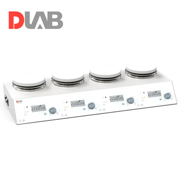 DLAB MS-H280-S4 4 Bölmeli Dijital Isıtıcılı Manyetik Karıştırıcı LCD 200... 1500 rpm / 25... 280 °C / 4 x 3 L