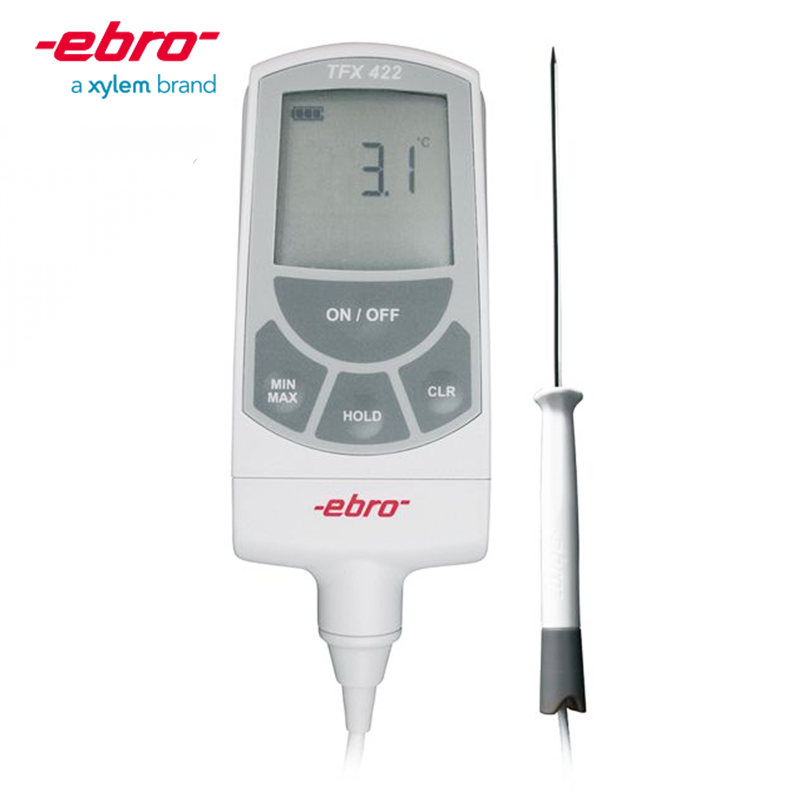 Ebro TFX 422C -50... 200 °C Uygunluk Sertifikalı Saplama Tip Laboratuvar Termometresi HACCP Onaylı