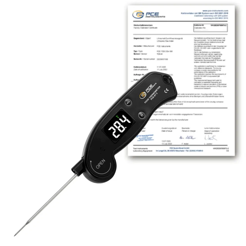 PCE ST 2-ICA ISO Dijital Termometre ISO Kalibrasyon Sertifikası dahil -40 … +300 °C