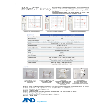 And SV-100 Sine Wave Viskozimetre 1000 – 100000 mPa.s (cP)