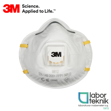 3M™ 8812 Ventilli Tek Kullanımlık Toz ve Sis Koruma Maskesi - (FFP1 NR D Filtreli) - (10 Adet/Paket)