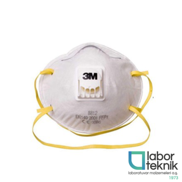 3M™ 8812 Ventilli Tek Kullanımlık Toz ve Sis Koruma Maskesi - (FFP1 NR D Filtreli) - (10 Adet/Paket)