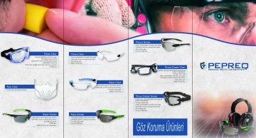 PEPREQ EW SNIPER CLEAR Güvenlik Gözlüğü Çizilmeye Karşı Dirençli, Buğulanmaz, UV380 Koruması