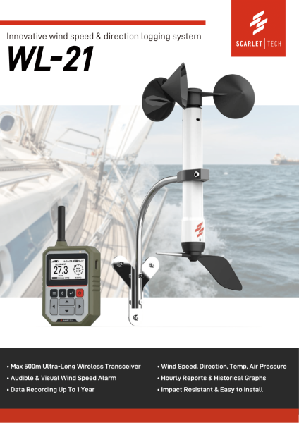 Scarlet-Tech WL-21 Anemometre Rüzgar Hızı Ve Veri Kaydedici