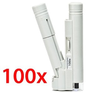 BM100X Işıklı Mikroskop Büyüteç 100X